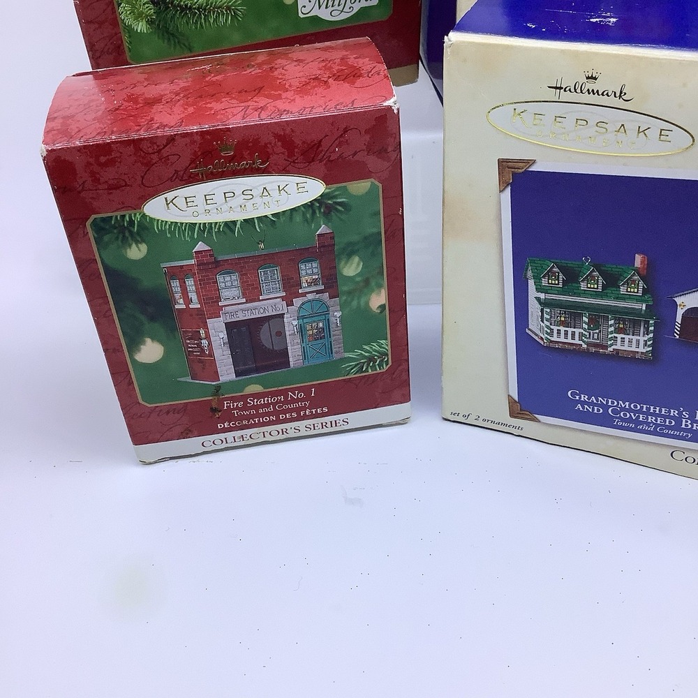 Hallmark Keepsake Ornaments Lot Town Country Mitford Snowmen Village 4 Boxes - Picture 7 of 7